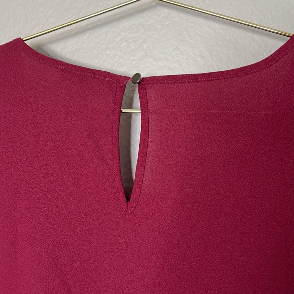 1. State Ruched Detail Tie Sleeve Blouse In Plumberry - Picture 11 of 13